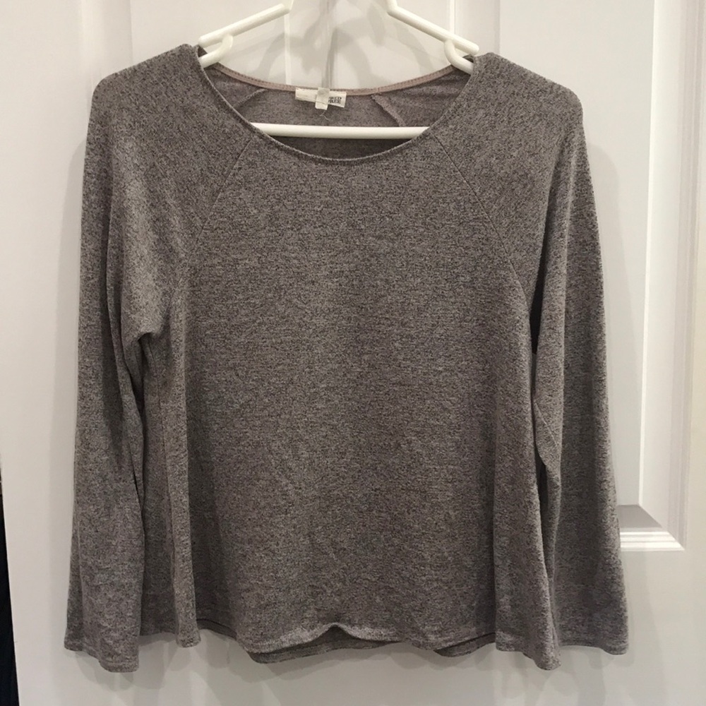 Aritzia Wilfred Free Heather Gray Long Sleeve Top
